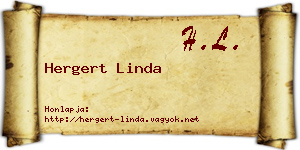 Hergert Linda névjegykártya